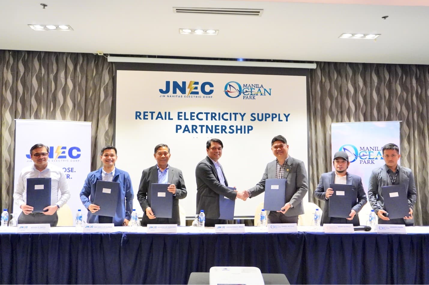 JNEC and Manila Ocean Park representatives during the ceremonial signing